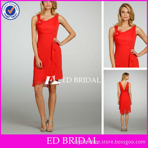 JLM5327 A Line Knee Length Chiffon bridesmaid dress patterns